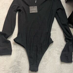 JLUXLABEL Classic Black Knit body suit